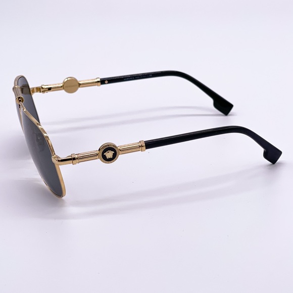 NEW VERSACE VE2236 100287 UNISEX AVIATOR SUNGLASSES MOD 2236 1002/87 - Picture 3 of 11